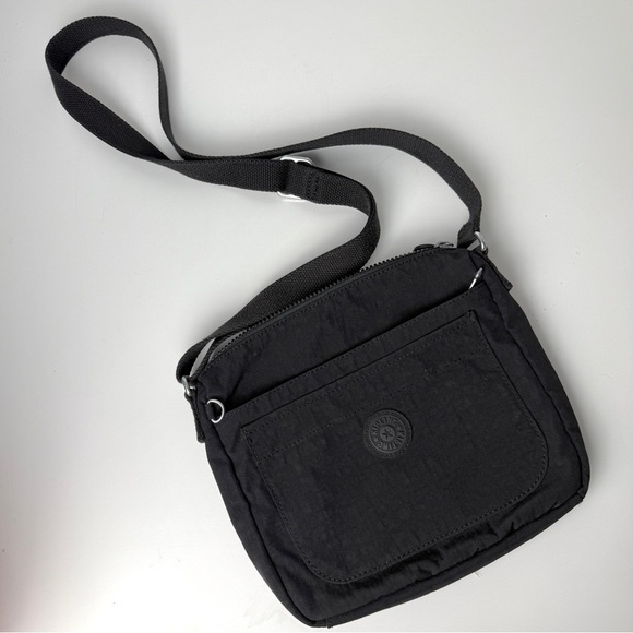 Kipling Sebastian Nylon Crossbody Bag Purse Black - Picture 1 of 12